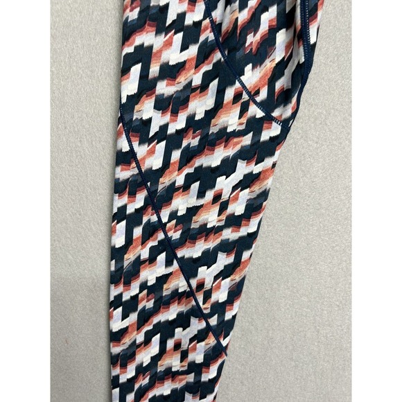 Sweaty Betty Leggings 7/8 Length Rapid Run Blue Spliced Mirage Print Size 6 - Picture 16 of 16